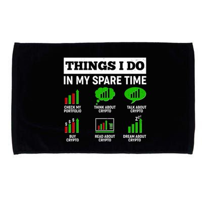 Funny Things I Do In My Spare Time Crypto Currency Microfiber Hand Towel