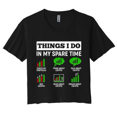 Funny Things I Do In My Spare Time Crypto Currency Crop Top