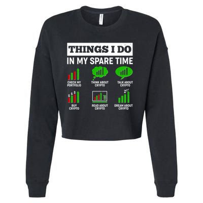 Funny Things I Do In My Spare Time Crypto Currency Cropped Pullover Crew