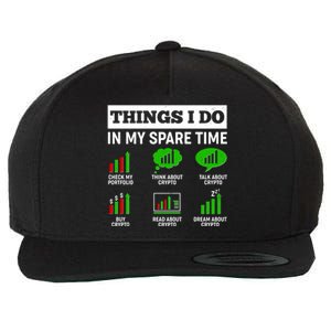 Funny Things I Do In My Spare Time Crypto Currency Wool Snapback Cap