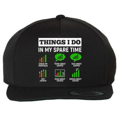 Funny Things I Do In My Spare Time Crypto Currency Wool Snapback Cap