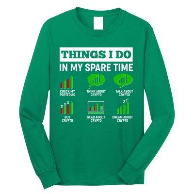 Funny Things I Do In My Spare Time Crypto Currency Long Sleeve Shirt