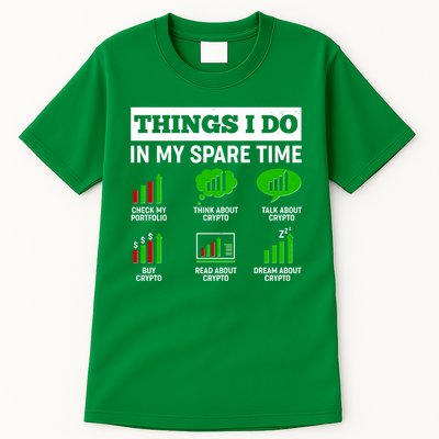 Funny Things I Do In My Spare Time Crypto Currency Tall T-Shirt