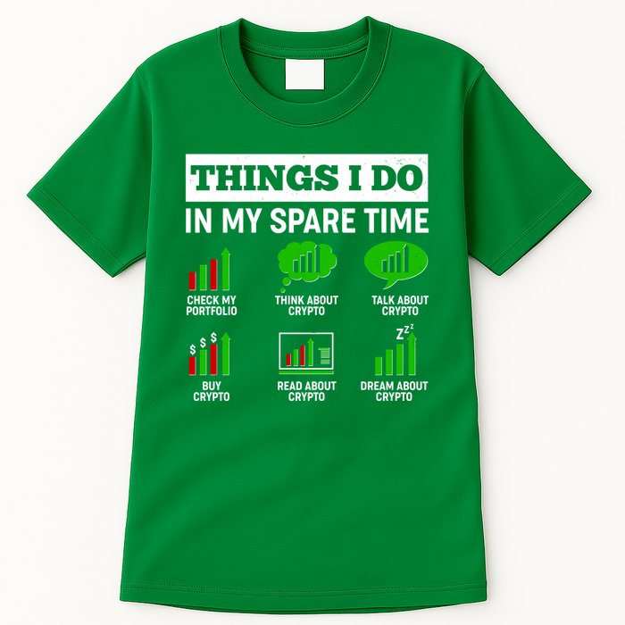 Funny Things I Do In My Spare Time Crypto Currency Tall T-Shirt