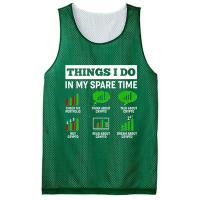 Funny Things I Do In My Spare Time Crypto Currency Mesh Reversible Basketball Jersey Tank