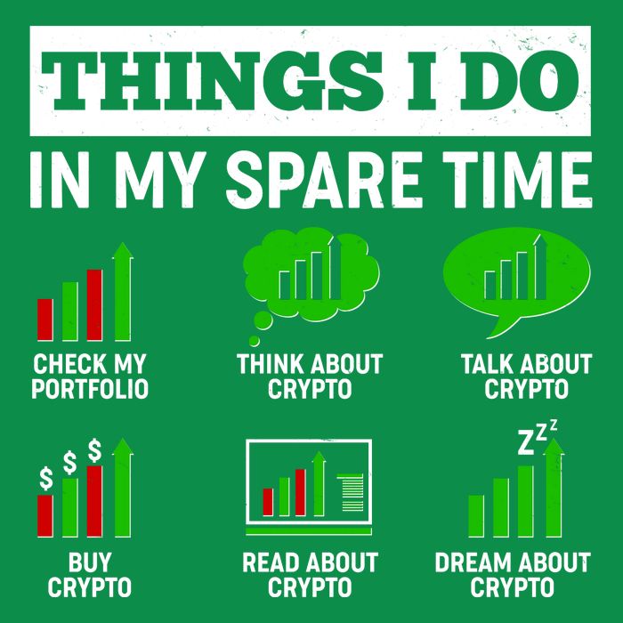 Funny Things I Do In My Spare Time Crypto Currency Premium T-Shirt