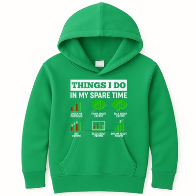 Funny Things I Do In My Spare Time Crypto Currency Kids Hoodie