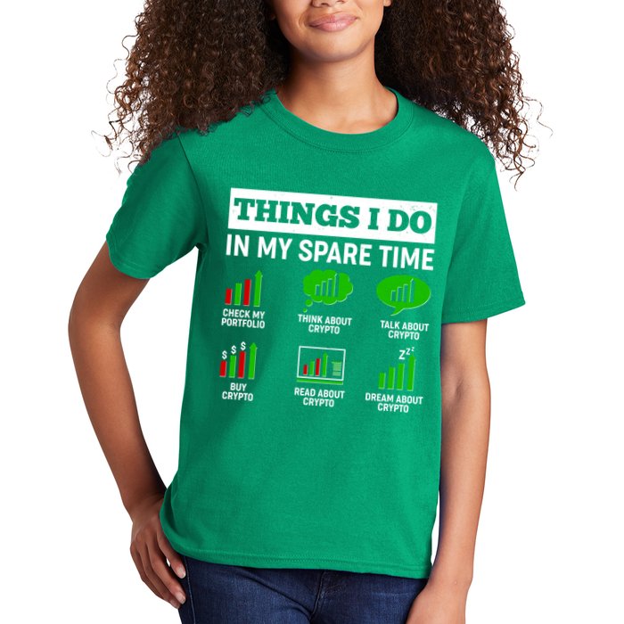 Funny Things I Do In My Spare Time Crypto Currency Kids T-Shirt