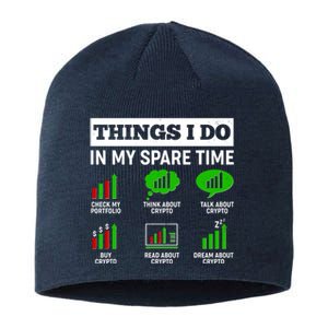 Funny Things I Do In My Spare Time Crypto Currency Sustainable Beanie