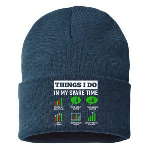 Funny Things I Do In My Spare Time Crypto Currency Sustainable Knit Beanie