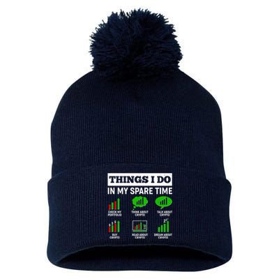 Funny Things I Do In My Spare Time Crypto Currency Pom Pom 12in Knit Beanie