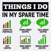Funny Things I Do In My Spare Time Crypto Currency Garment-Dyed Sweatshirt