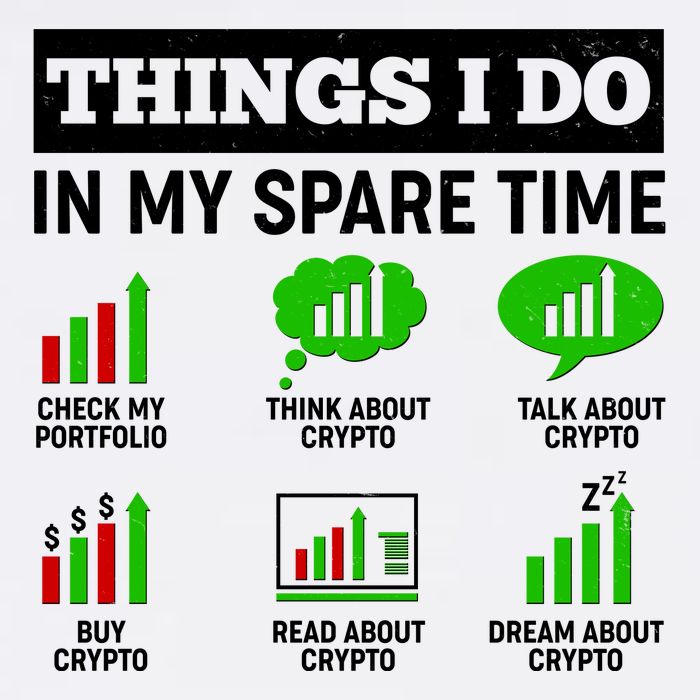 Funny Things I Do In My Spare Time Crypto Currency Garment-Dyed Sweatshirt