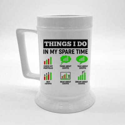 Funny Things I Do In My Spare Time Crypto Currency Beer Stein