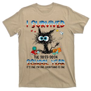 Funny Teacher I Survived Last Day Of The School Year 2024 T-Shirt