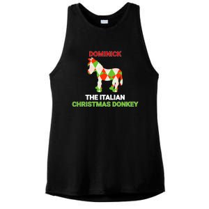 Funny The Italian Christmas Donkey Dominick The Donkey Gift Ladies PosiCharge Tri-Blend Wicking Tank