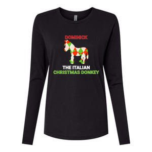 Funny The Italian Christmas Donkey Dominick The Donkey Gift Womens Cotton Relaxed Long Sleeve T-Shirt