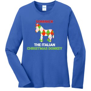 Funny The Italian Christmas Donkey Dominick The Donkey Gift Ladies Long Sleeve Shirt