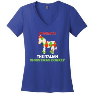 Funny The Italian Christmas Donkey Dominick The Donkey Gift Women's V-Neck T-Shirt