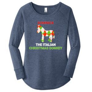 Funny The Italian Christmas Donkey Dominick The Donkey Gift Women's Perfect Tri Tunic Long Sleeve Shirt