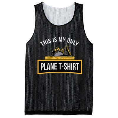Funny This is my only Plane Woodworking Carpenter Gift Mesh Reversible Basketball Jersey Tank