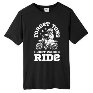 Forget Toys I Just Wanna Ride Dirt Bike Rider Boys Motocross Tall Fusion ChromaSoft Performance T-Shirt