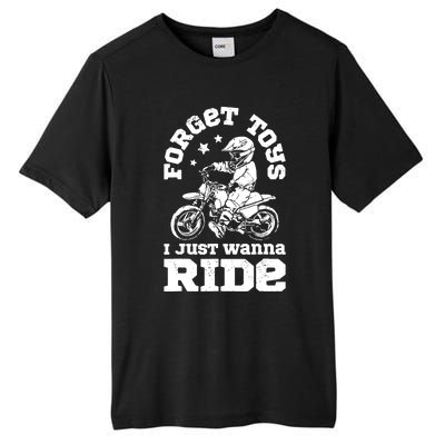 Forget Toys I Just Wanna Ride Dirt Bike Rider Boys Motocross Tall Fusion ChromaSoft Performance T-Shirt