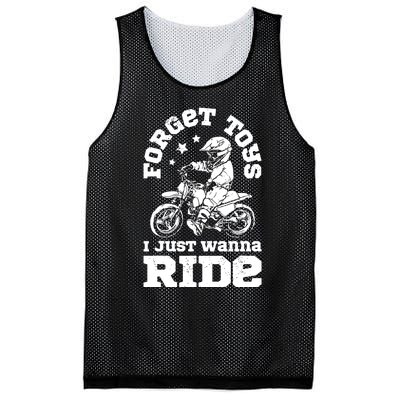 Forget Toys I Just Wanna Ride Dirt Bike Rider Boys Motocross Mesh Reversible Basketball Jersey Tank