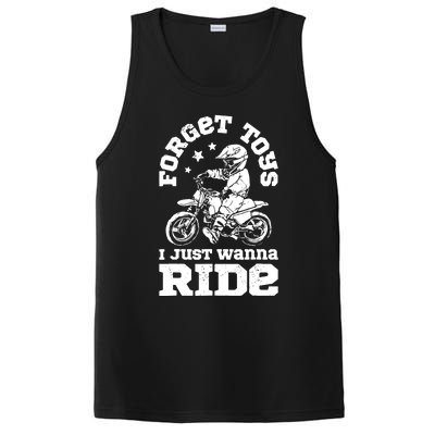 Forget Toys I Just Wanna Ride Dirt Bike Rider Boys Motocross PosiCharge Competitor Tank