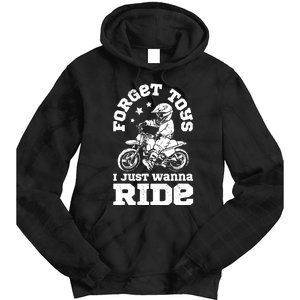 Forget Toys I Just Wanna Ride Dirt Bike Rider Boys Motocross Tie Dye Hoodie