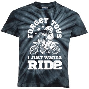 Forget Toys I Just Wanna Ride Dirt Bike Rider Boys Motocross Kids Tie-Dye T-Shirt