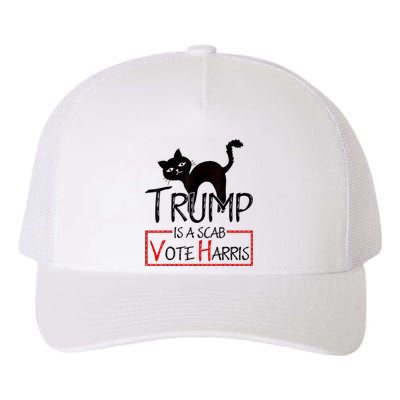 Funny Trump Is A Scab Vote Harris Walz Yupoong Adult 5-Panel Trucker Hat