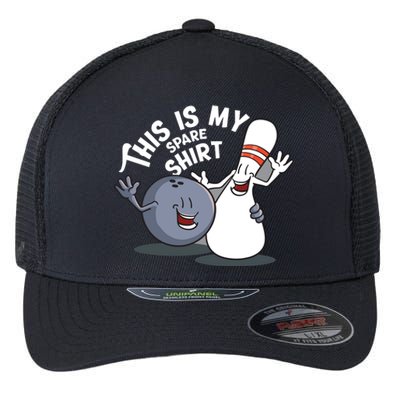 Funny This Is My Spare Bowling Game Gift For Men Women Flexfit Unipanel Trucker Cap