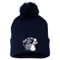 Funny This Is My Spare Bowling Game Gift For Men Women Pom Pom 12in Knit Beanie