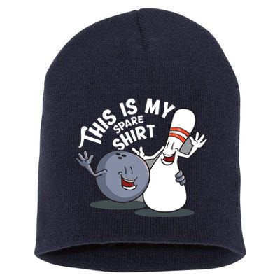 Funny This Is My Spare Bowling Game Gift For Men Women Short Acrylic Beanie