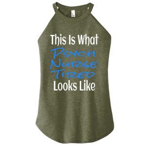 Funny This Is What Psych Nurse Tired Looks Like Nursing Gift Women's Perfect Tri Rocker Tank