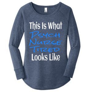 Funny This Is What Psych Nurse Tired Looks Like Nursing Gift Women's Perfect Tri Tunic Long Sleeve Shirt