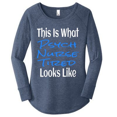 Funny This Is What Psych Nurse Tired Looks Like Nursing Gift Women's Perfect Tri Tunic Long Sleeve Shirt