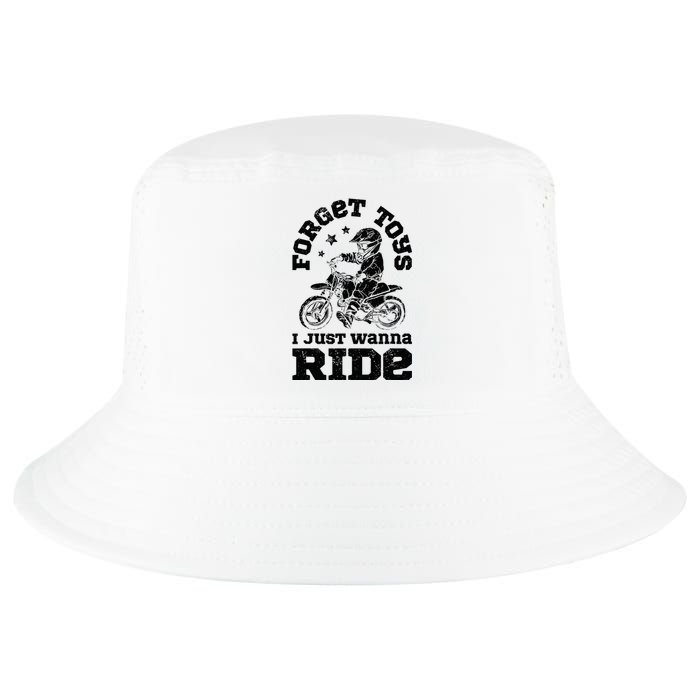 Forget Toys I Just Wanna Ride Dirt Bike Rider Motocross Cool Comfort Performance Bucket Hat