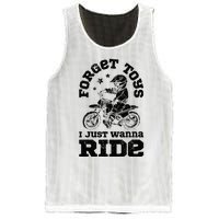 Forget Toys I Just Wanna Ride Dirt Bike Rider Motocross Mesh Reversible Basketball Jersey Tank