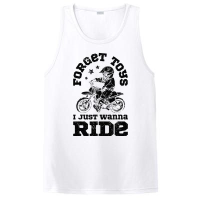 Forget Toys I Just Wanna Ride Dirt Bike Rider Motocross PosiCharge Competitor Tank