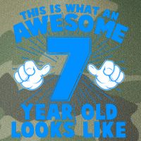 Funny This Is What An Awesome 7 Year Old Looks Like Birthday Legacy Tie Dye Trucker Hat