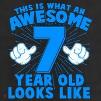 Funny This Is What An Awesome 7 Year Old Looks Like Birthday Cool Comfort Performance Bucket Hat