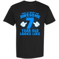 Funny This Is What An Awesome 7 Year Old Looks Like Birthday Garment-Dyed Heavyweight T-Shirt