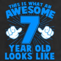 Funny This Is What An Awesome 7 Year Old Looks Like Birthday Garment-Dyed Heavyweight T-Shirt