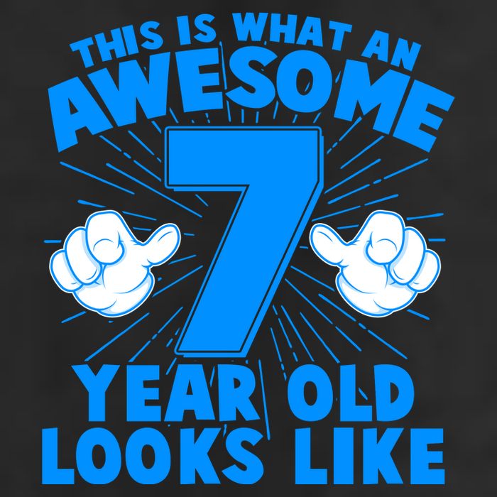 Funny This Is What An Awesome 7 Year Old Looks Like Birthday Garment-Dyed Heavyweight T-Shirt