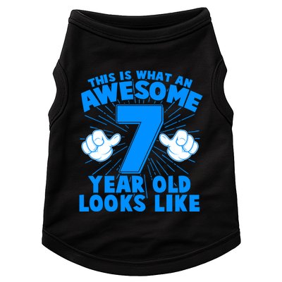 Funny This Is What An Awesome 7 Year Old Looks Like Birthday Doggie Tank