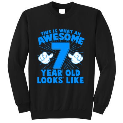 Funny This Is What An Awesome 7 Year Old Looks Like Birthday Sweatshirt