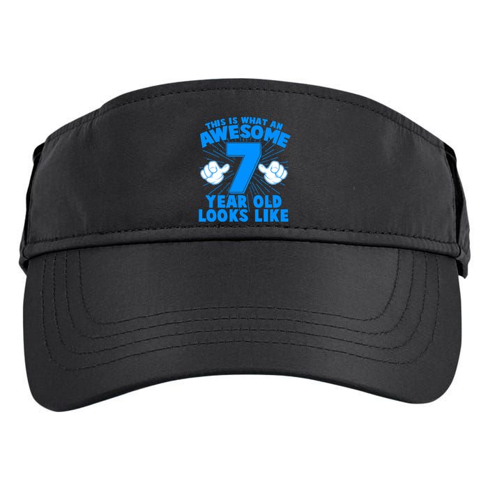 Funny This Is What An Awesome 7 Year Old Looks Like Birthday Adult Drive Performance Visor