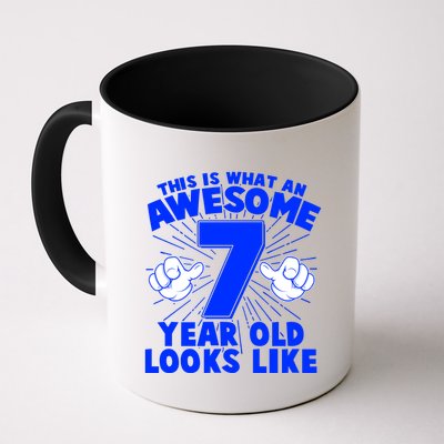 Funny This Is What An Awesome 7 Year Old Looks Like Birthday Mug